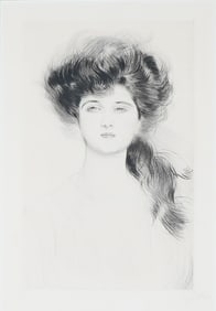 Paul Helleu, Original Etching on Paper, Comtesse de San Marino, Signed