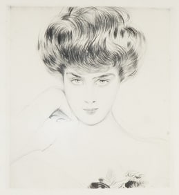 Paul Helleu (Aft.) Original Drypoint Etching on Paper, Le Sphinx
