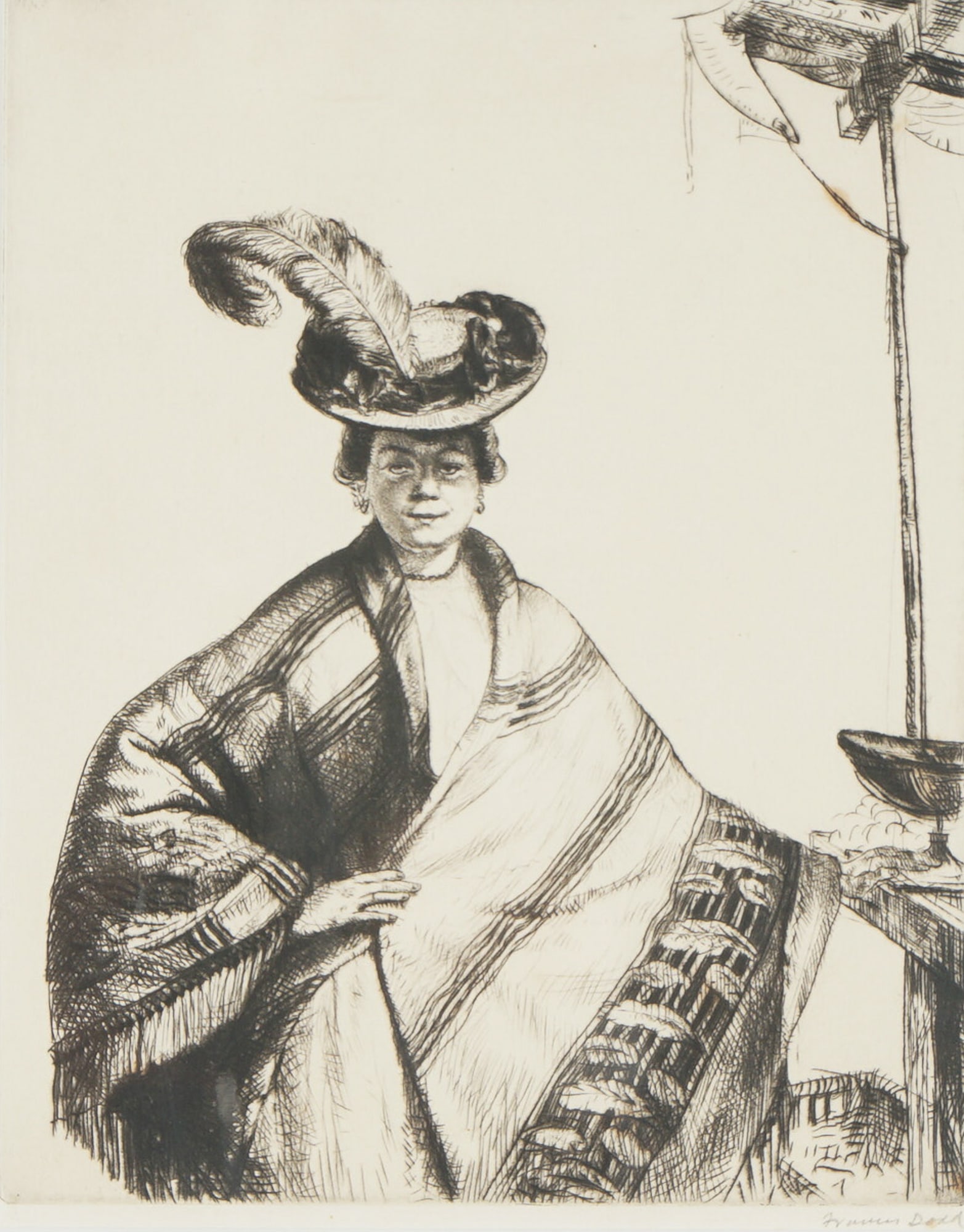 Francis Dodd, Antique Etching on Paper, Polly, Signed (1 of 5)