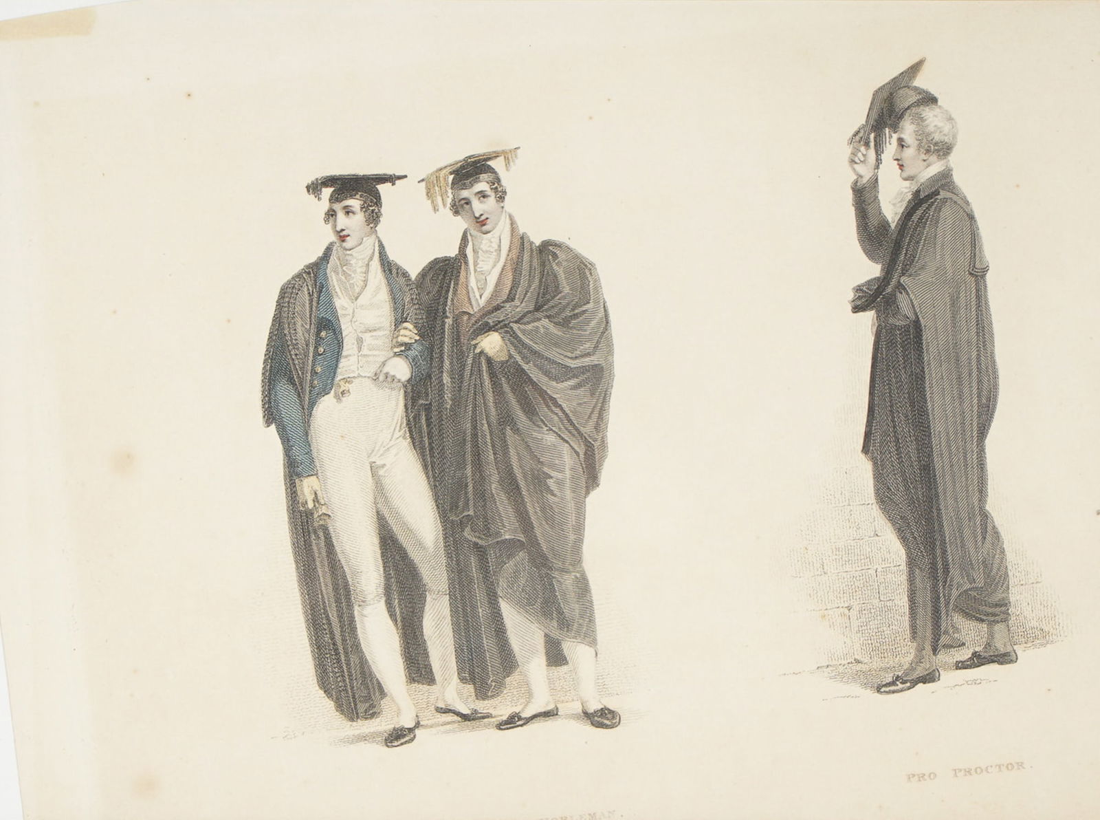 John Samuel Agar, Original Hand-Colored Engraving of Oxford Academic Dress (1 of 5)