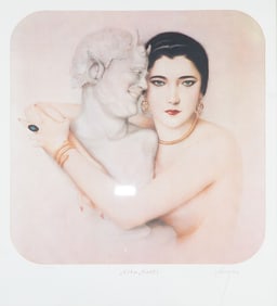 Albert Vargas, Lithograph on Paper, Nita Naldi Embracing a Satyr, Signed