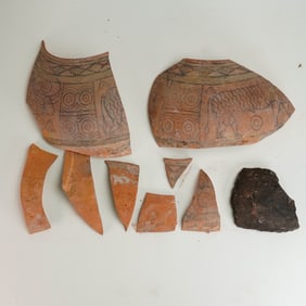 9pc Indus Valley Pottery Sherds
