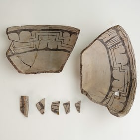 7pc American Southwestern Pottery Geometric Sherds