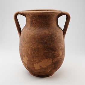 Small Ancient Greek Terracotta Amphora-Shaped Jar