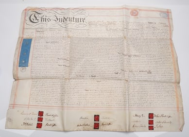 3pc Early 19th Century Deeds and Lease Documents
