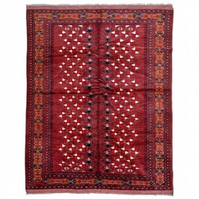 Baluch Afghan Hand-Knotted Wool Rug