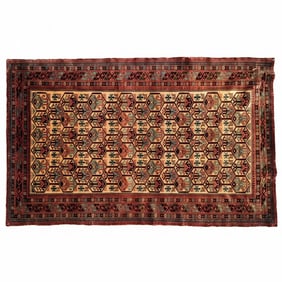 Northern Afghanistan Wool Hand-Knotted Tribal Rug