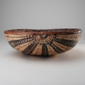Pre-Columbian Pottery Geometric Motif Bowl