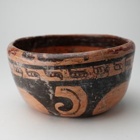 Pre-Columbian Earthenware Pottery Bowl