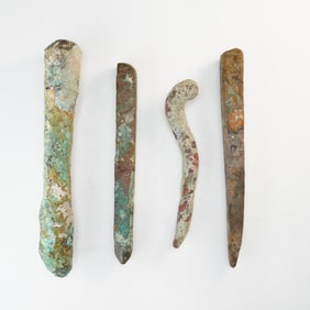 4pc Bronze Maritime Shipbuilding Nail