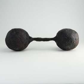 Antique Wrought Iron Naval Bar Shot