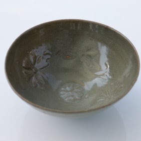1752 Nanking Cargo Shipwreck Chinese Celadon Ware Ceramic Floral Bowl