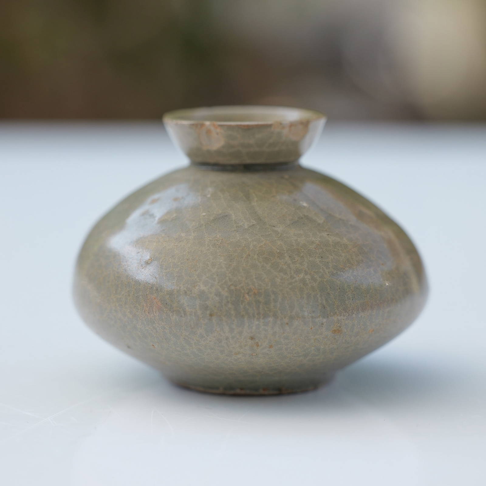 1752 Nanking Cargo Shipwreck Chinese Celadon Ware Floral Oil Bottle