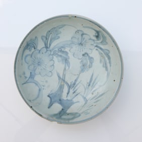 1752 Nanking Cargo Shipwreck Chinese Blue and White Floral Swatow Ware Dish