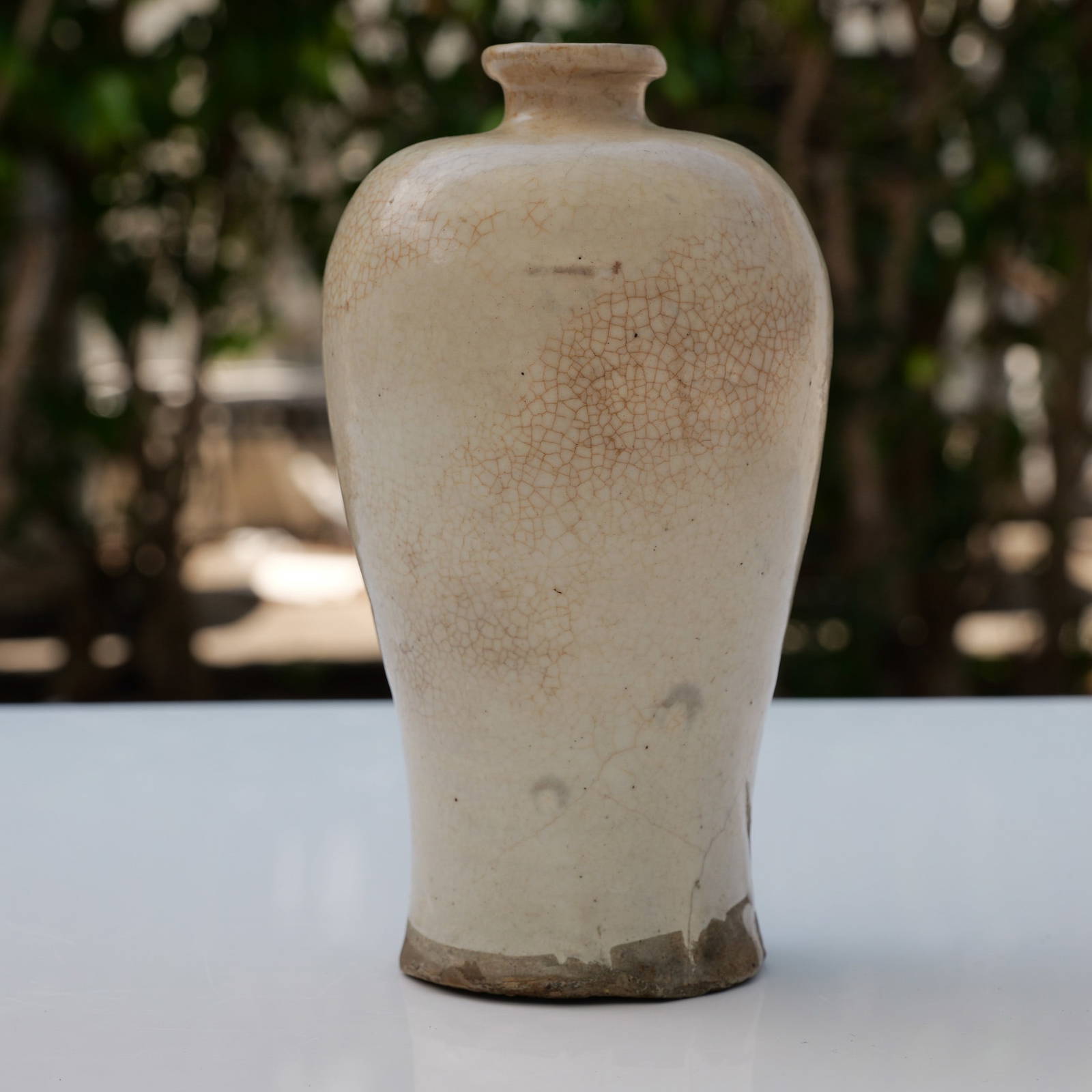 1752 Nanking Cargo Shipwreck Chinese Ge Ware Stoneware Meiping Vase