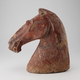 Ancient Chinese Tang Dynasty Terracotta Horse Sculpture