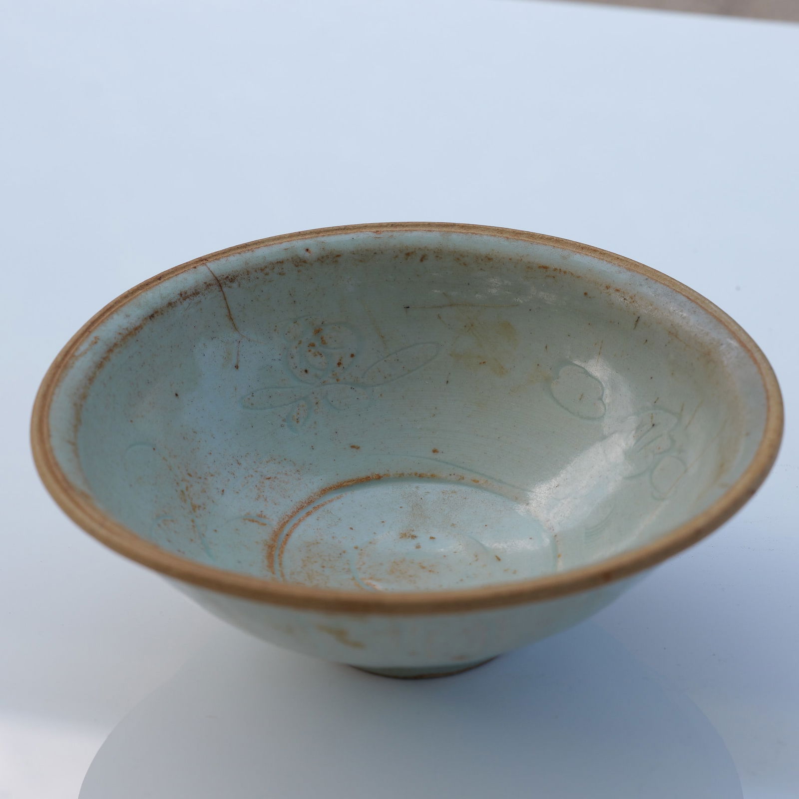 Chinese Celadon Ware Lotus Bowl (1 of 6)
