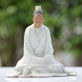 Chinese Ceramic Seated Scholar Figurine