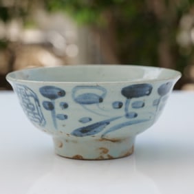 Chinese White and Blue Bowl