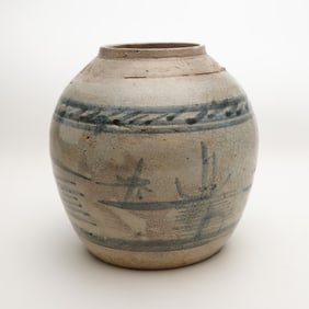 Antique Korean Stoneware Ginger Jar