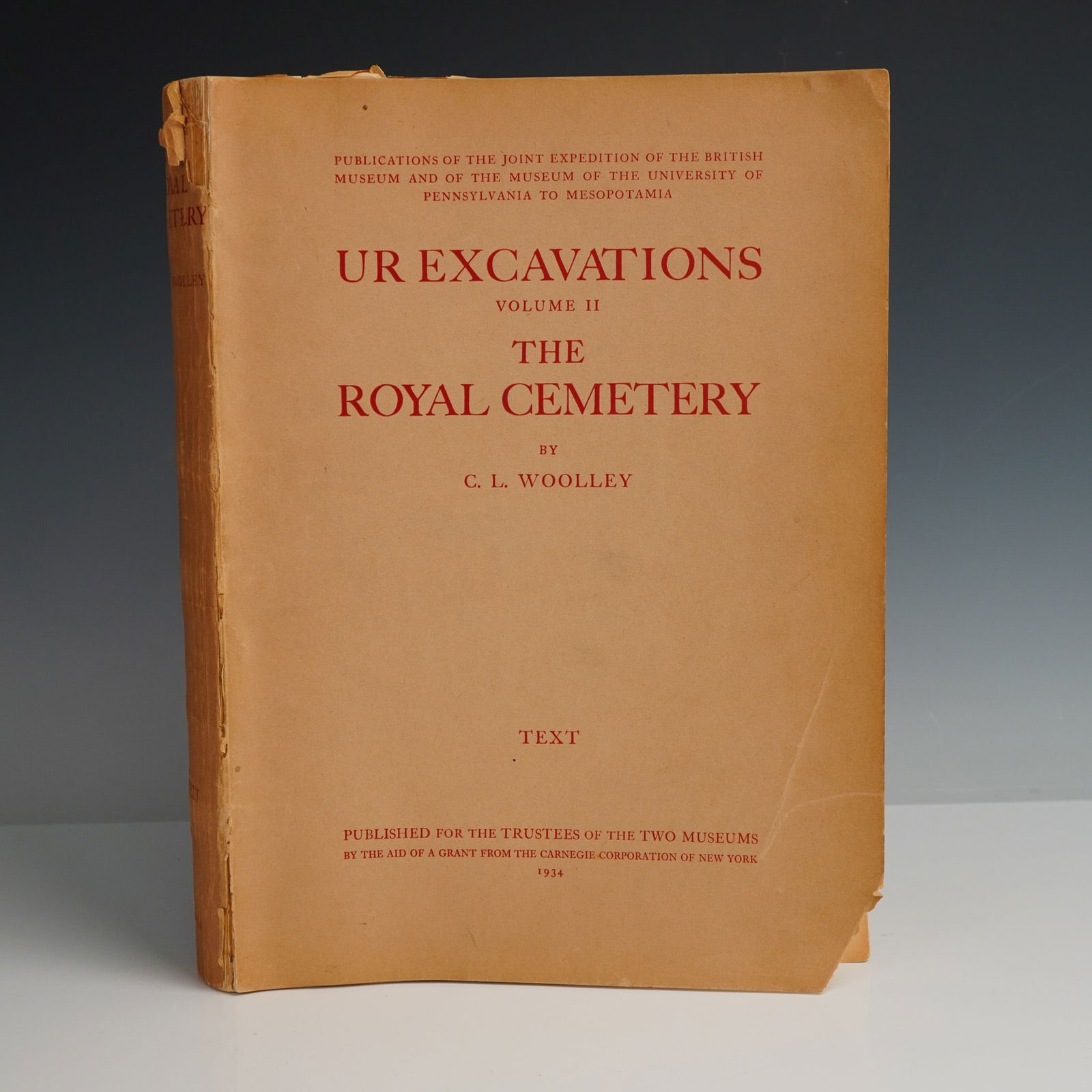 C.L. Woolley Book, Ur Excavations Vol. II: The Royal Cemetery - Text (1 of 6)