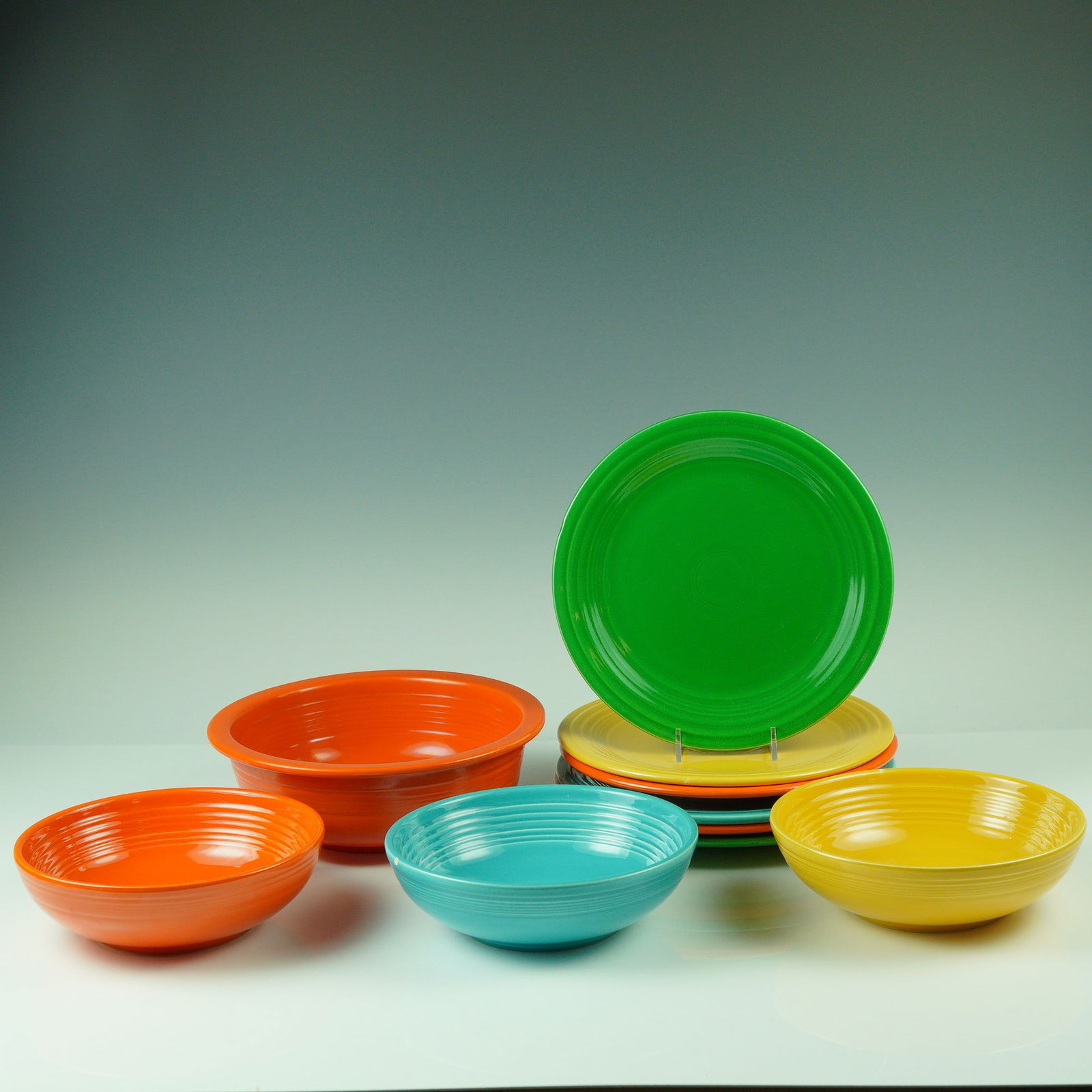 10pc Vintage Colorful Fiesta Dinnerware Set (1 of 3)