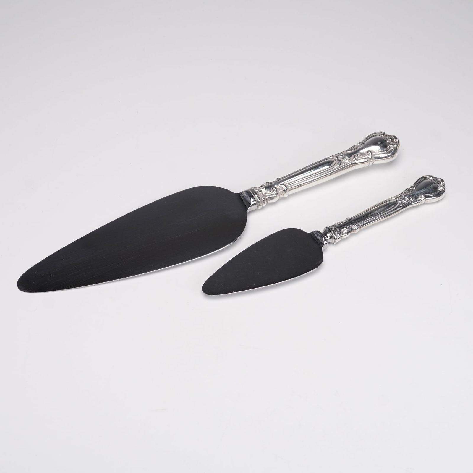 2pc Gorham Sterling Silver and Stainless Cheese and Pie Server, Chantilly (1 of 9)