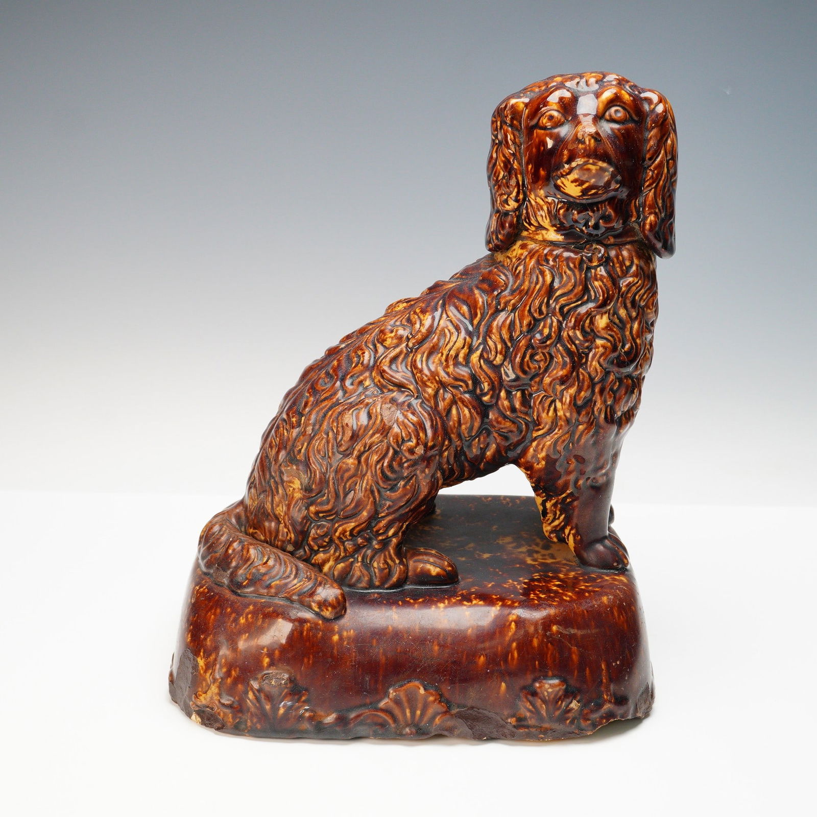 Staffordshire Figural Dog With Rockingham Glaze (1 of 4)