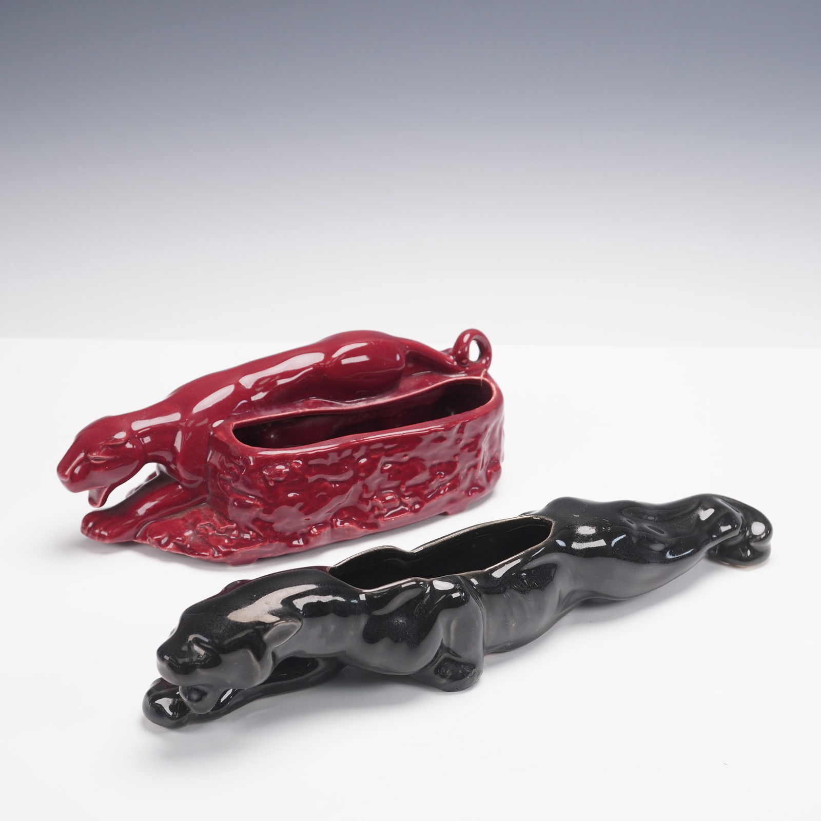 2pc Mid-Century Panther Planters (1 of 3)