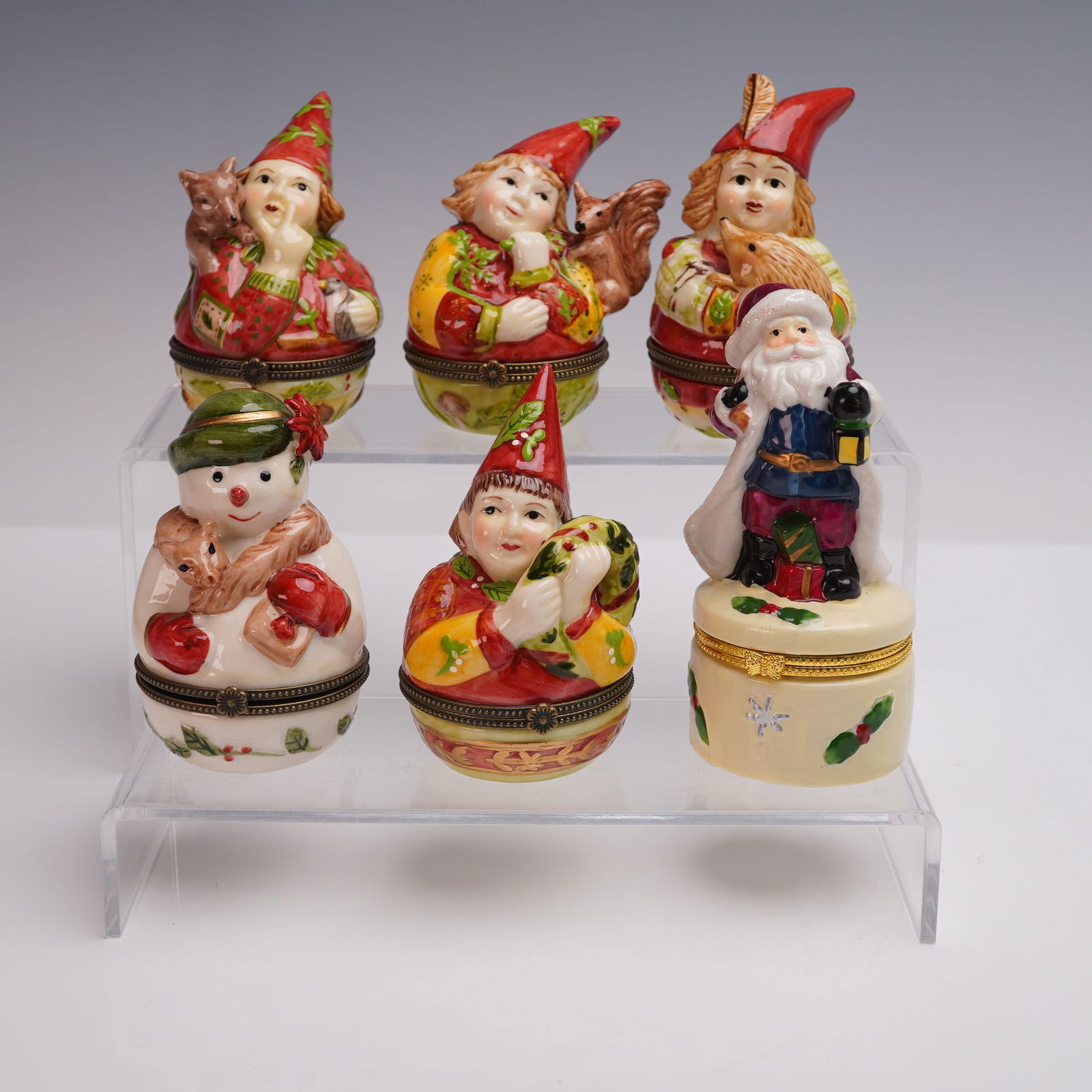 6pc Villeroy & Boch Christmas Porcelain Treasure Boxes (1 of 4)