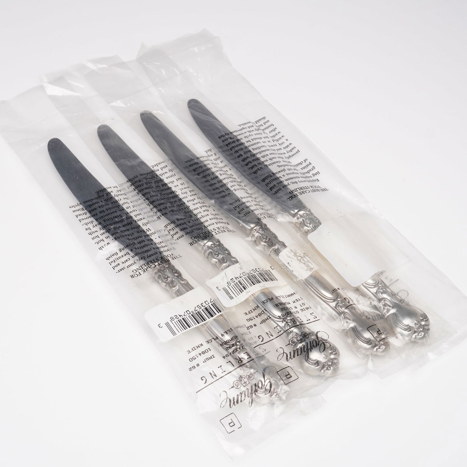 4pc Gorham Sterling Silver Handled Chantilly Place Knives (1 of 6)