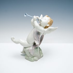 Lladro Porcelain Figurine, Angel w/Clarinet #01001232
