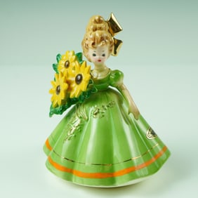 Josef Originals Porcelain Figurine, Girl with Sunflowers