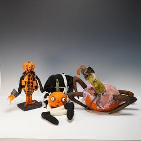 3pc Pumpkin Creature Halloween Decorations