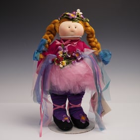 Little Souls Sibling Souls Cloth Doll, Autumn Floral Dress