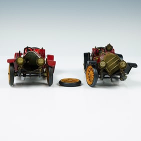 2pc Schuco Mercer 1225 Wind-Up Tin Toy Cars