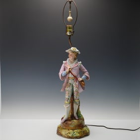 Antique Figural Porcelain Lamp