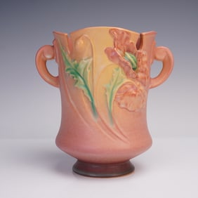 Roseville Pottery Poppy Vase, 869-7