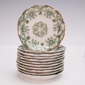 11pc J & G Meakin Hanely Genoa Flat Demitasse Saucers