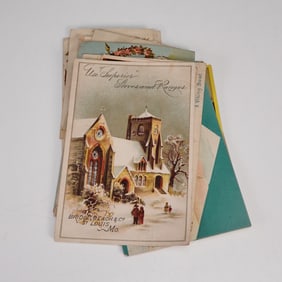 13pc Chromolithograph Cards & Ephemera, Antique 19th Century