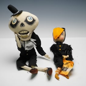 2pc Joe Spencer Halloween Decorations, Allbagore and Crow Girl