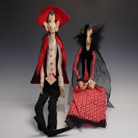 2pc Joe Spencer Gathered Traditions Dolls, The Count and The Countess