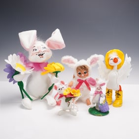5pc Annalee Dolls Easter & Spring Figurines