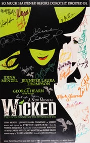 Wicked Broadway Poster Autographed by Original Cast