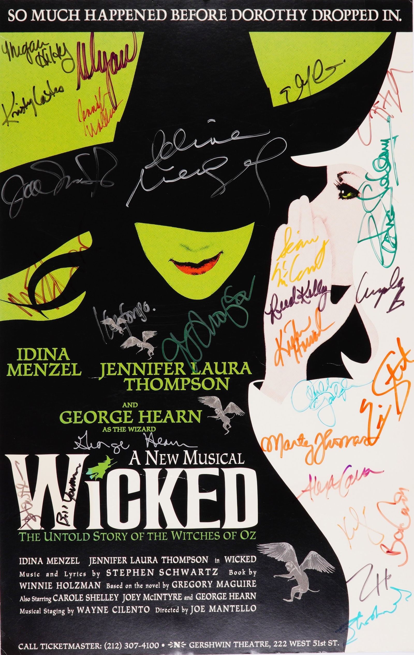 Wicked Broadway Poster Autographed by Original Cast (1 of 4)