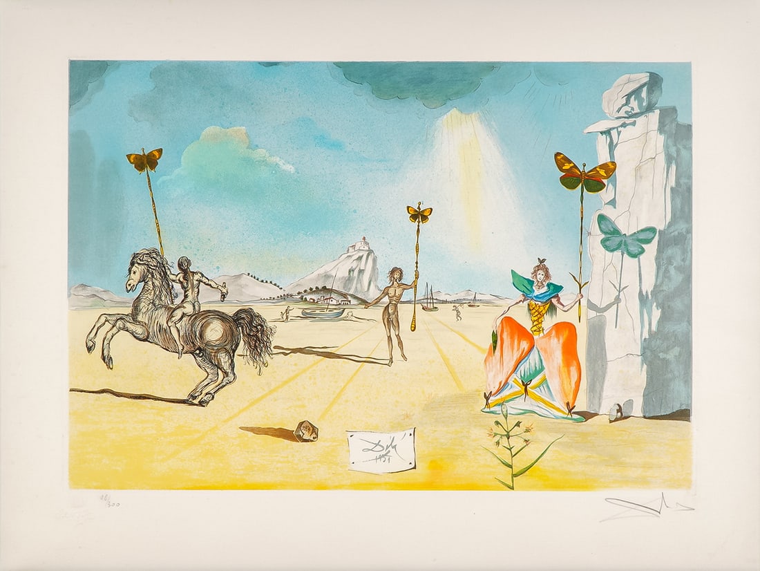 Salvador Dali, Color Etching on Paper, Les Papillons, Signed & Numbered (1 of 8)