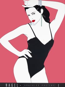 Patrick Nagel Framed Poster Black Teddy by Graphics Posters