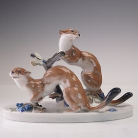 Rosenthal Porcelain Figurine, Weasels