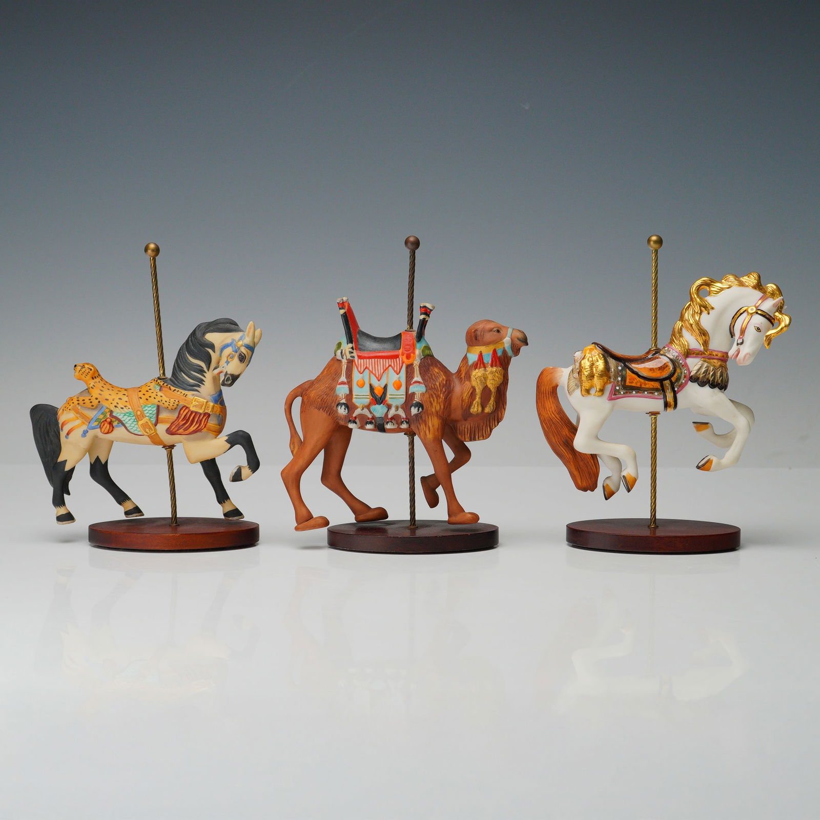 3pc Franklin Mint Porcelain Carousel Figurines (1 of 8)