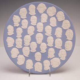 Wedgwood Blue Jasperware United States 1776 - 1976 Presidents Plate